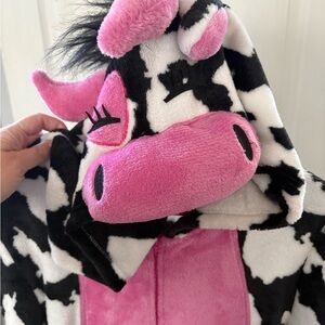 Pink and Black Cow Print Onesie